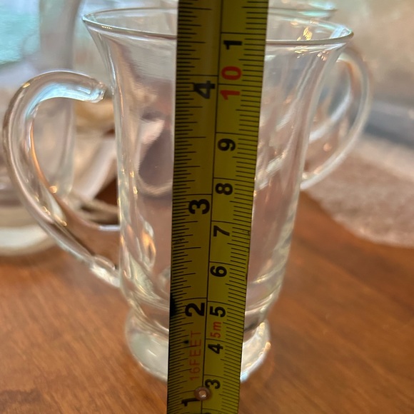 4 Glass Espresso Cups. 4.25” H - Picture 3 of 7